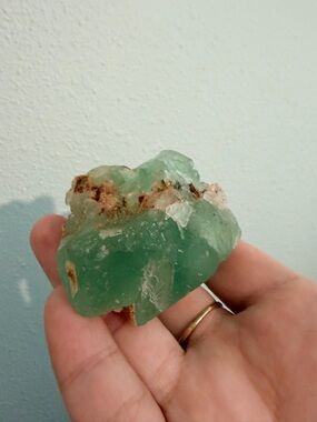 Natural green fluorite crystal reiki healing chakra